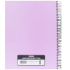 Cuaderno Espiral Tapa Dura, Tam. A4 (8.5" x 11"), 6 Materiales, 180 hojas (360 pág.), Hojas Rayadas, Colores Pastel Surtidos
